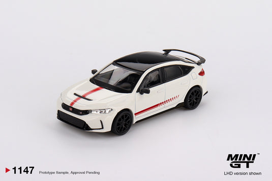 Honda CIVIC (FL-5) TYPE R ULTIMATE EDITION CHAMPIONSHIP WHITE 2025 (LHD) MINI GT 1:64