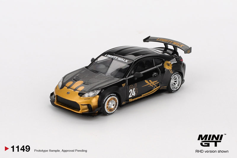 Load image into Gallery viewer, Toyota GR SUPRA LB-NATION BLACK &amp; GOLD 2025 (RHD) MINI GT 1:64
