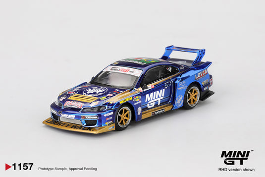 Nissan SILVIA S15 LB-SUPER SILHOUETTE #555 TEAM MINI GT LIBERTY WALK FORMULA DRIFT 2025 (RHD) MINI GT 1:64
