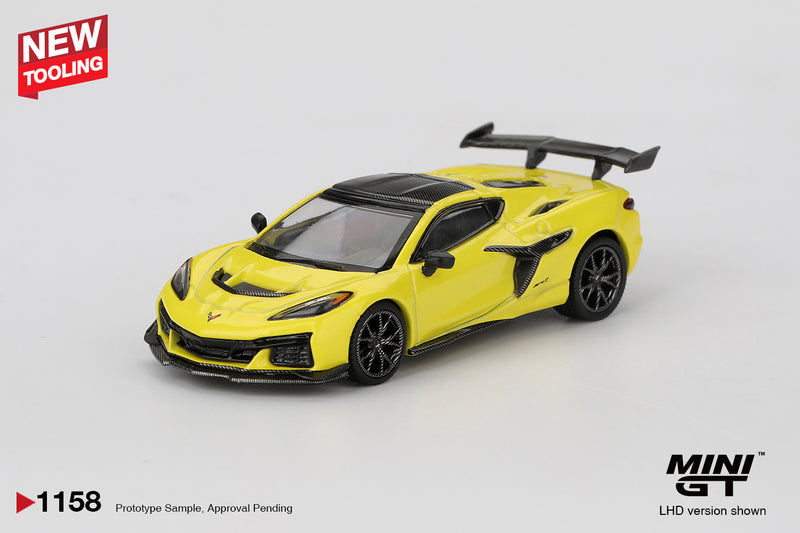 Load image into Gallery viewer, Chevrolet CORVETTE C8 ZR1 ACCELERATE YELLOW 2025 (LHD) MINI GT 1:64
