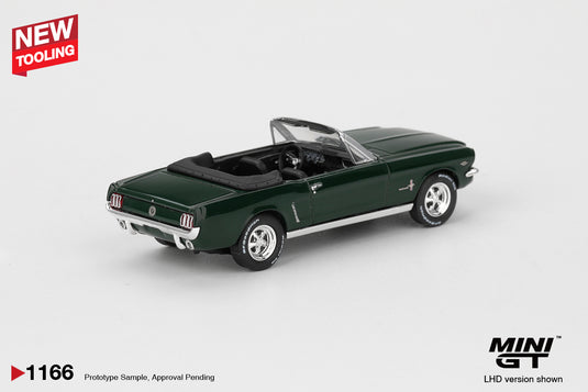 Ford MUSTANG CONVERTIBLE HIGHLAND GREEN 1964 (LHD) MINI GT 1:64