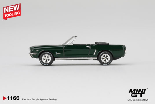 Ford MUSTANG CONVERTIBLE HIGHLAND GREEN 1964 (LHD) MINI GT 1:64