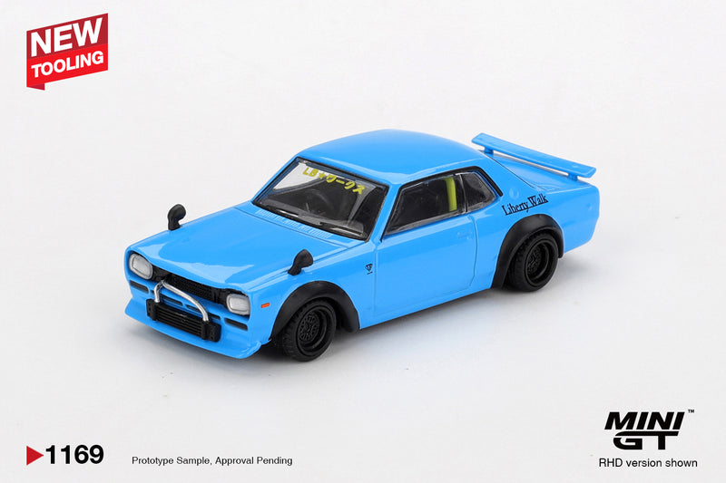 Load image into Gallery viewer, Nissan HAKOSUKA BABY BLUE NISSAN LB★WORKS HAKOSUKA 2015 (RHD) MINI GT 1:64
