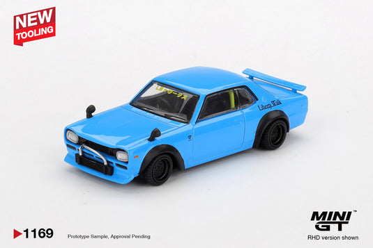Nissan HAKOSUKA BABY BLUE NISSAN LB★WORKS HAKOSUKA 2015 (RHD) MINI GT 1:64