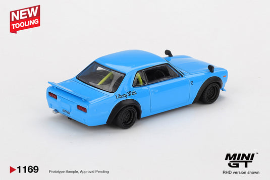 Nissan HAKOSUKA BABY BLUE NISSAN LB★WORKS HAKOSUKA 2015 (RHD) MINI GT 1:64