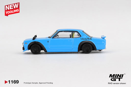 Nissan HAKOSUKA BABY BLUE NISSAN LB★WORKS HAKOSUKA 2015 (RHD) MINI GT 1:64