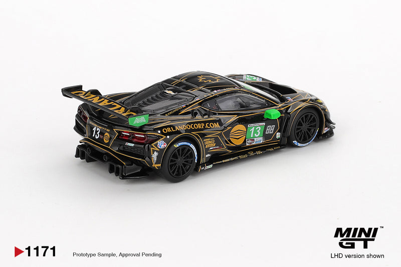 Chargez l'image dans la visionneuse de la galerie, Chevrolet CORVETTE Z06 GT3.R n°13 AWA DAYTONA 24 HEURES 2025 (LHD) MINI GT 1:64
