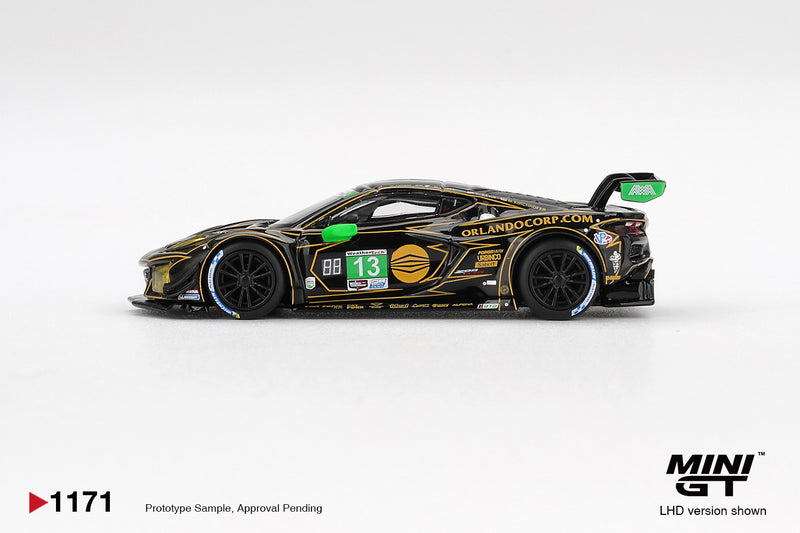 Chargez l'image dans la visionneuse de la galerie, Chevrolet CORVETTE Z06 GT3.R n°13 AWA DAYTONA 24 HEURES 2025 (LHD) MINI GT 1:64
