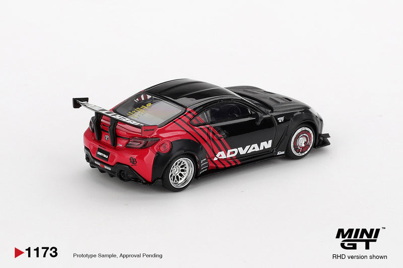 Load image into Gallery viewer, Toyota GR86 LB NATION ADVAN BLACK 2025 (RHD) MINI GT 1:64
