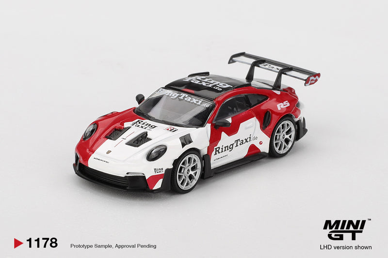 Load image into Gallery viewer, Porsche 911 (992) GT3 RS WEISSACH RING TAXI 2025 (LHD) MINI GT 1:64
