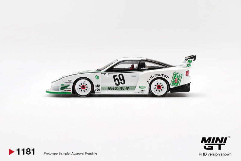 Chargez l'image dans la visionneuse de la galerie, NISSAN 180SX LB-SUPER SILHOUETTE BLANC 2026 (RHD) MINI GT 1:64
