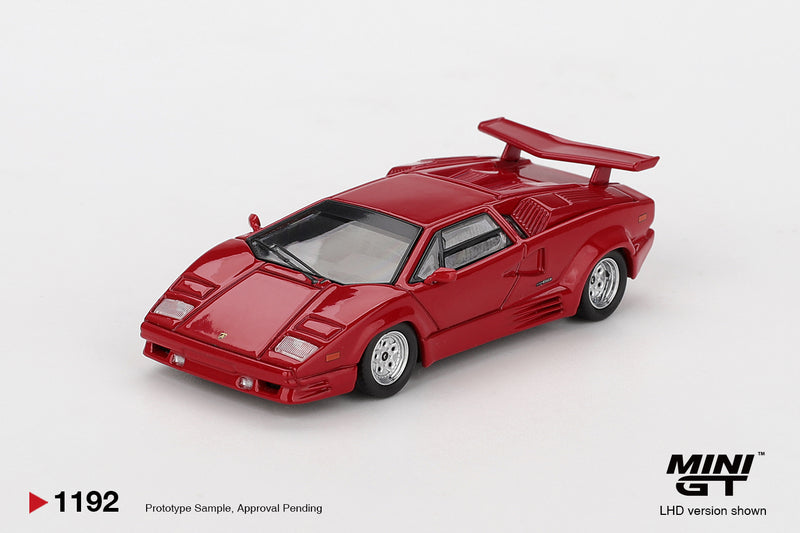 Load image into Gallery viewer, Lamborhini COUNTACH 25TH ANNIVERSARY RED 1988 (LHD) MINI GT 1:64
