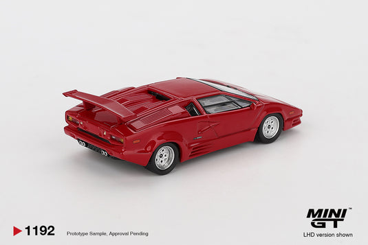 Lamborhini COUNTACH 25TH ANNIVERSARY RED 1988 (LHD) MINI GT 1:64