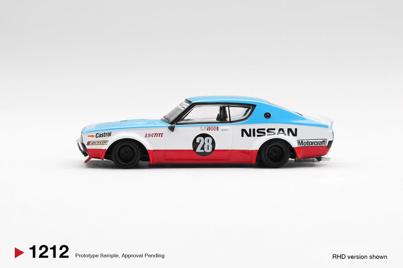 Chargez l'image dans la visionneuse de la galerie, NISSAN GT-R (KPGC110) SKYLINE KENMERI LIBERTY WALK NISSAN RACING 75 CONCEPT 2024 (RHD) MINI GT 1:64
