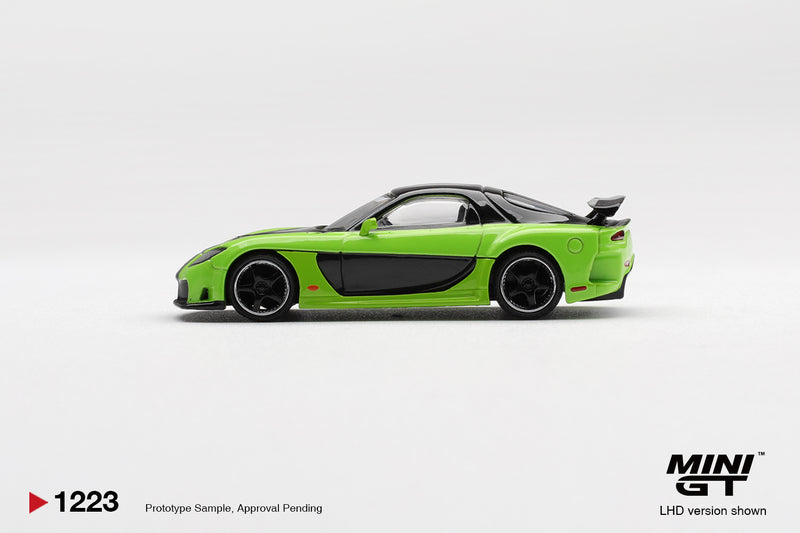 Chargez l'image dans la visionneuse de la galerie, MAZDA RX-7 (FD) VEILSIDE FORTUNE7 VERT 2012 (LHD) MINI GT 1:64
