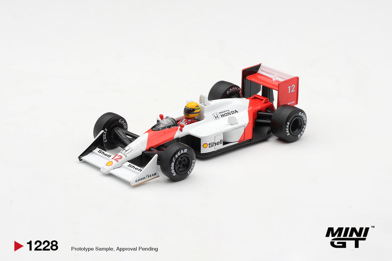 Chargez l'image dans la visionneuse de la galerie, MCLAREN MP4/4 #12 AYRTON SENNA VAINQUEUR DU GRAND PRIX DU CANADA 1988 (LHD) MINI GT 1:64
