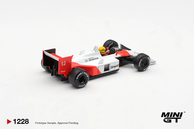 Chargez l'image dans la visionneuse de la galerie, MCLAREN MP4/4 #12 AYRTON SENNA VAINQUEUR DU GRAND PRIX DU CANADA 1988 (LHD) MINI GT 1:64
