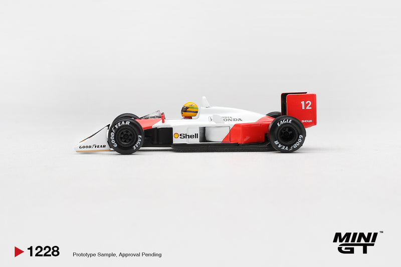 Chargez l'image dans la visionneuse de la galerie, MCLAREN MP4/4 #12 AYRTON SENNA VAINQUEUR DU GRAND PRIX DU CANADA 1988 (LHD) MINI GT 1:64
