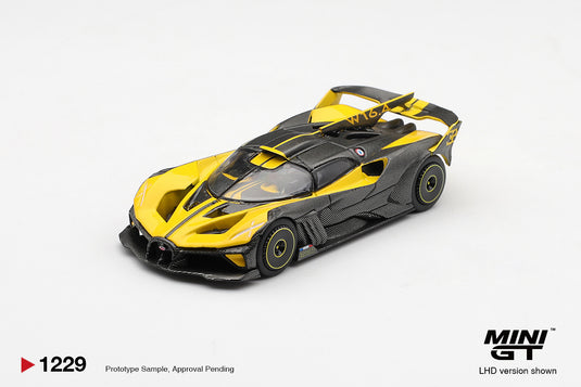 BUGATTI BOLIDE YELLOW 2020 (LHD) MINI GT 1:64