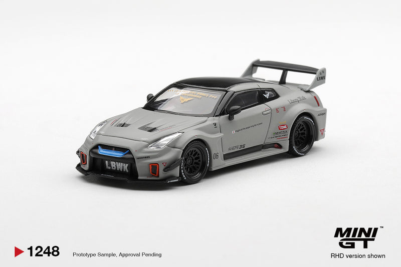 Load image into Gallery viewer, NISSAN GTR R35 LB-SUPER SILHOUETTE GT-RR VER1 MATT GREY 2026 MINI GT 1:64
