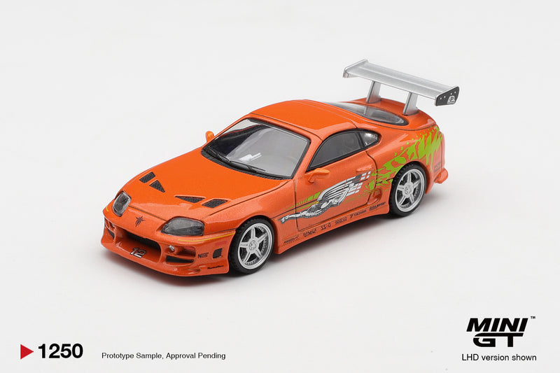Load image into Gallery viewer, TOYOTA SUPRA MK4 (A80) ROMEX BRIAN O'CONNER "FAST &amp; FURIOUS" 2001 ‼️ONLY BLISTER PACK‼️ MINI GT 1:64
