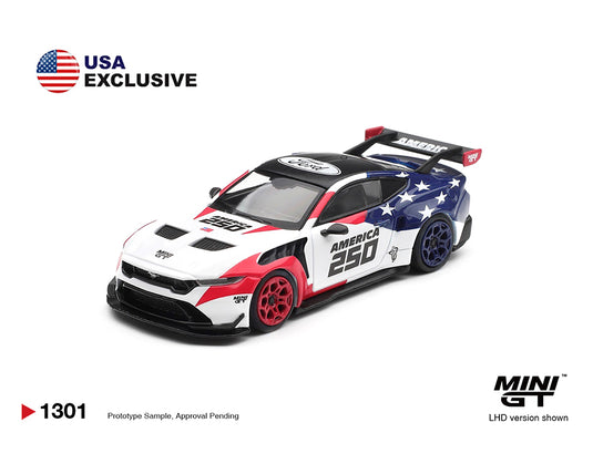 FORD MUSTANG GTD AMERICA 250 USA EXCLUSIEF (BLISTERVERPAKKING) 2026 MINI GT 1:64