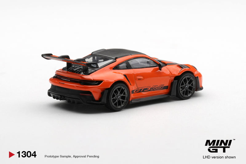 Chargez l'image dans la visionneuse de la galerie, PORSCHE 911 (992) GT3 RS ORANGE GULF PACK WEISSACH 2024 MINI GT 1:64

