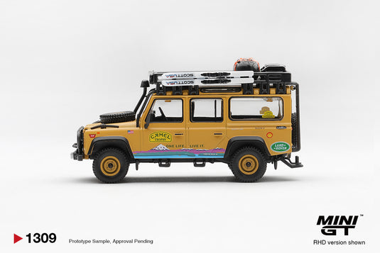 LAND ROVER DEFENDER 110 CAMEL TROPHY ÉQUIPE USA TIERRA DEL FUEGO CT10 1998 MINI GT 1:64