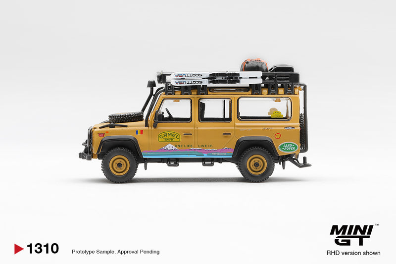 Chargez l'image dans la visionneuse de la galerie, LAND ROVER DEFENDER 110 CAMEL TROPHY ÉQUIPE ROUMANIE TIERRA DEL FUEGO CT36 1998 MINI GT 1:64
