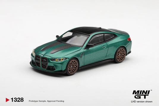 BMW M4 (G82) CS FROZEN ISLE OF MAN GREEN METALLIC 2024 MINI GT 1:64