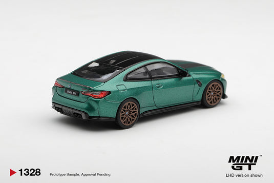 BMW M4 (G82) CS FROZEN ISLE OF MAN GREEN METALLIC 2024 MINI GT 1:64