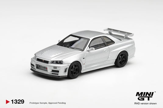 NISSAN SKYLINE GT-R (R34) Z- TUNE SILVER METALLIC 1999 MINI GT 1:64