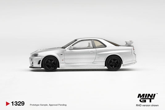 NISSAN SKYLINE GT-R (R34) Z- TUNE SILVER METALLIC 1999 MINI GT 1:64