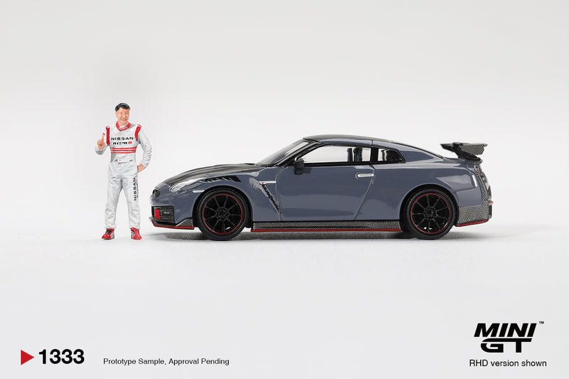 Load image into Gallery viewer, NISSAN GTR R35 NISMO TSUKUBA PRODUCTION CAR LAP RECORD WITH MATSUDA FIGURE TSUGIO MATSUDA 2024 MINI GT 1:64
