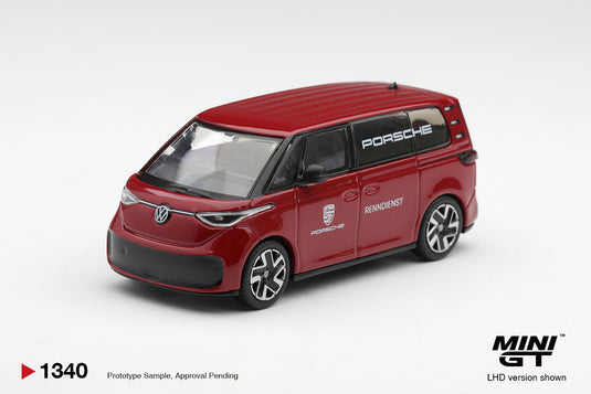 VOLKSWAGEN ID.BUZZ PORSCHE RENNDIENST RED 2022 MINI GT 1:64