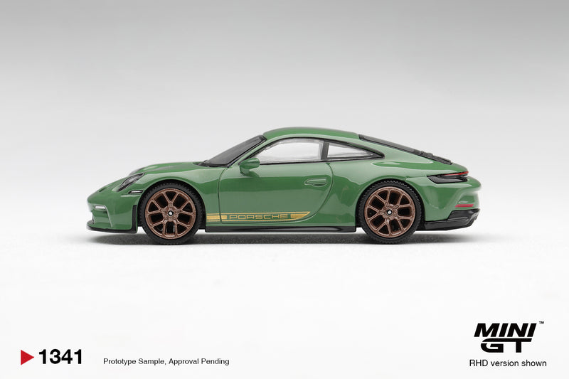 Chargez l'image dans la visionneuse de la galerie, PORSCHE 911 (992) GT3 TOURING AURATIUM VERT 2022 MINI GT 1:64
