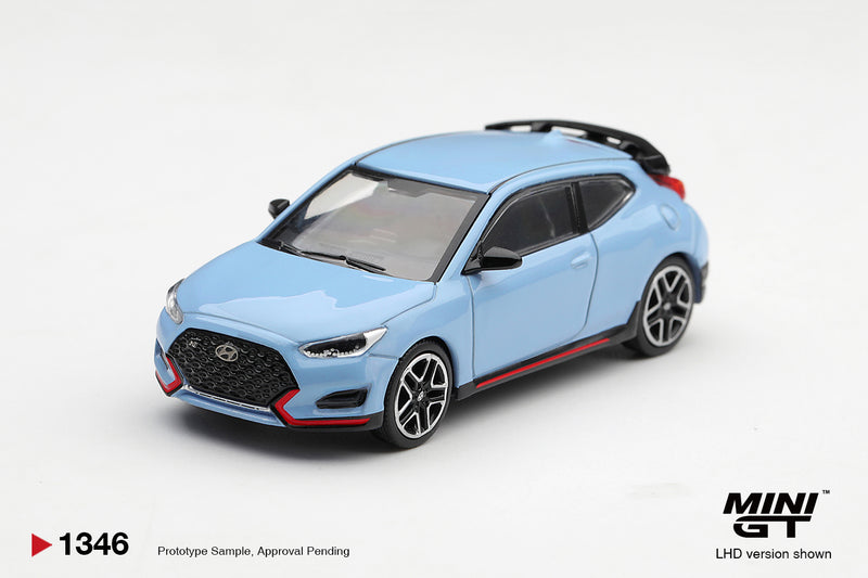 Chargez l'image dans la visionneuse de la galerie, HYUNDAI VELOSTER N PERFORMANCE BLEU MINI GT 1:64
