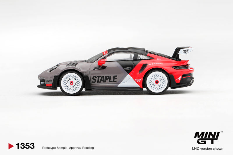 Load image into Gallery viewer, PORSCHE 911 (992) GT3 RS STAPLE X INOZETEK 2025 MINI GT 1:64
