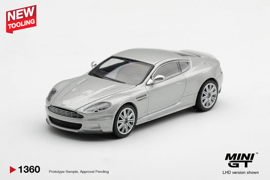 ASTON MARTIN DBS LIGHTNING ARGENTÉ 2008 MINI GT 1:64