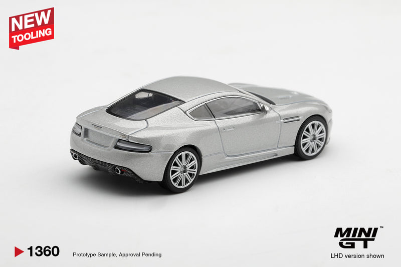 Chargez l'image dans la visionneuse de la galerie, ASTON MARTIN DBS LIGHTNING ARGENTÉ 2008 MINI GT 1:64
