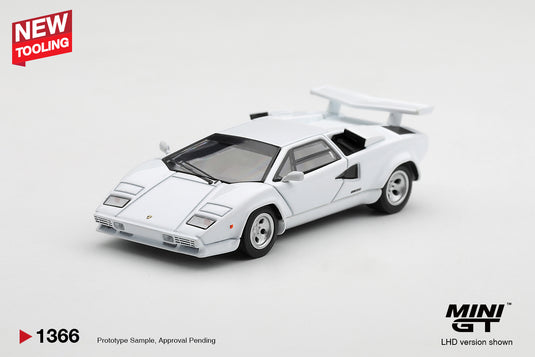 LAMBORGHINI COUNTACH LP500S BLANC 1982 MINI GT 1:64