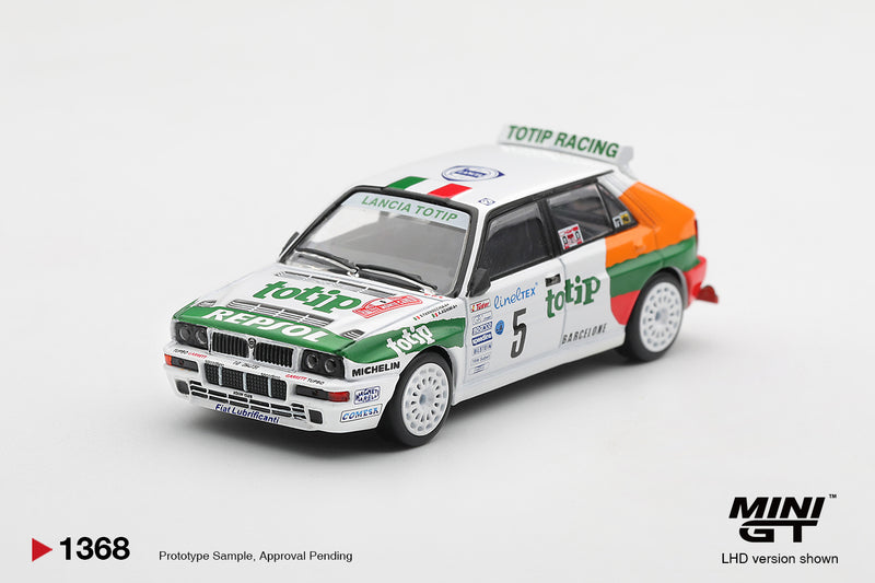 Load image into Gallery viewer, LANCIA DELTA HF INTEGRALE EVOLUTION #5 ANDREA AGHINI RALLYE MONTE-CARLO 1993 MINI GT 1:64
