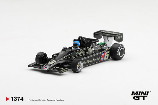 LOTUS 78 #6 RONNIE PETERSON VAINQUEUR DU GRAND PRIX D’AFRIQUE DU SUD 1978 MINI GT 1:64