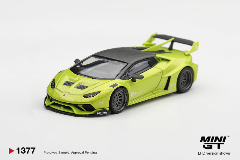 Load image into Gallery viewer, LAMBORGHINI HURACAN LB★WORKS LIME METALLIC 2023 MINI GT 1:64
