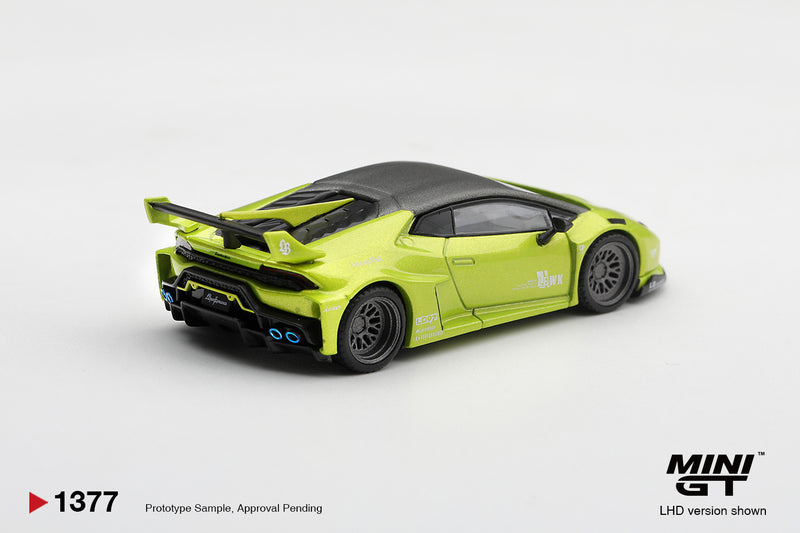 Load image into Gallery viewer, LAMBORGHINI HURACAN LB★WORKS LIME METALLIC 2023 MINI GT 1:64
