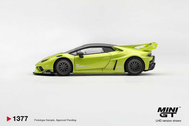 Load image into Gallery viewer, LAMBORGHINI HURACAN LB★WORKS LIME METALLIC 2023 MINI GT 1:64
