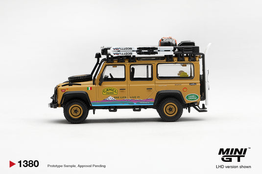 LAND ROVER DEFENDER 110 CAMEL TROPHY TEAM ITALY TIERRA DEL FUEGO CT24 1998 MINI GT 1:64