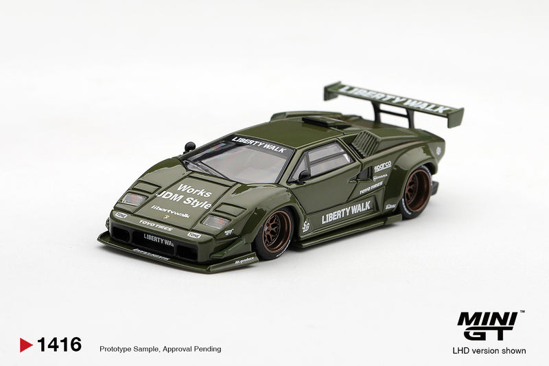 Chargez l'image dans la visionneuse de la galerie, LAMBORGHINI COUNTACH LB★WORKS ARMY VERT 2025 MINI GT 1:64

