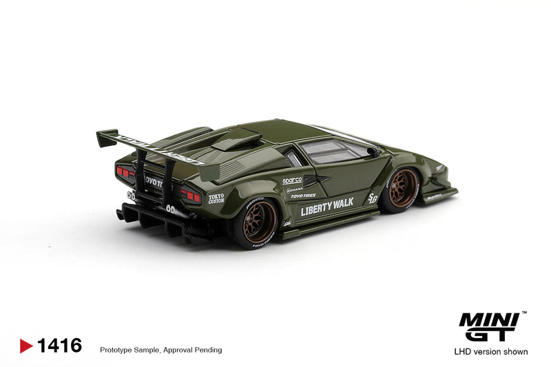 Chargez l'image dans la visionneuse de la galerie, LAMBORGHINI COUNTACH LB★WORKS ARMY VERT 2025 MINI GT 1:64
