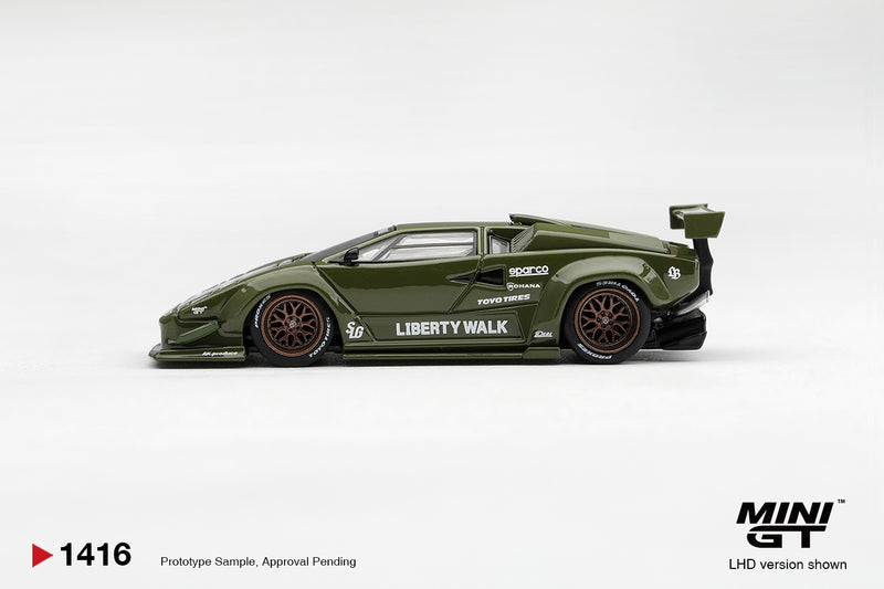 Chargez l'image dans la visionneuse de la galerie, LAMBORGHINI COUNTACH LB★WORKS ARMY VERT 2025 MINI GT 1:64
